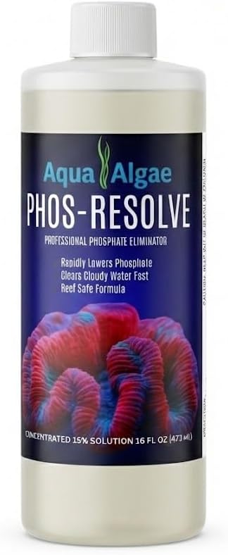 Phos-Resolve Professional Strength Phosphate Remover for Reef Tanks & Aquariums - High Concentration 15% Lanthanum Chloride Solution - Rapidly Lowers PO4 & Clarifies Water - Made in USA (16 oz)