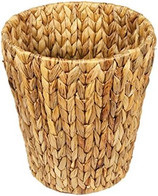 woodluv Natural Water Hyacinth Waste Paper Bin / Basket
