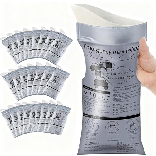 Zorvafit 20-Pack Disposable Urine Bags for Travel | Portable Emergency Urinals for Men & Women | Leak-Proof Pee Bags with Absorbent Gel for Outdoor & Car Use