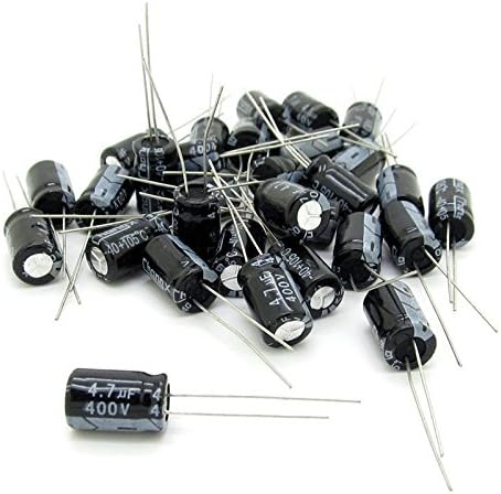 SENMOD 50pcs 4.7uF 400V Radial Electrolytic Capacitor 8 x 13mm