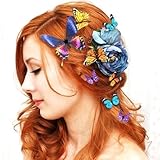 Women Bridal Butterfly Hairclip Headdress Hair Clips Wedding Party Butterflies Decoration Color Random 12PCS