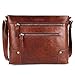 Lederbuck MIA Soft Real Leather Crossbody handbag-Triple Zip Premium Sling Crossover Shoulder Bag for Women (Cognac)