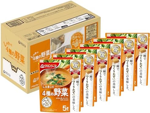 （13:00時点） アマノフーズ うちのおみそ汁 4種の野菜5食 40.5g×6袋