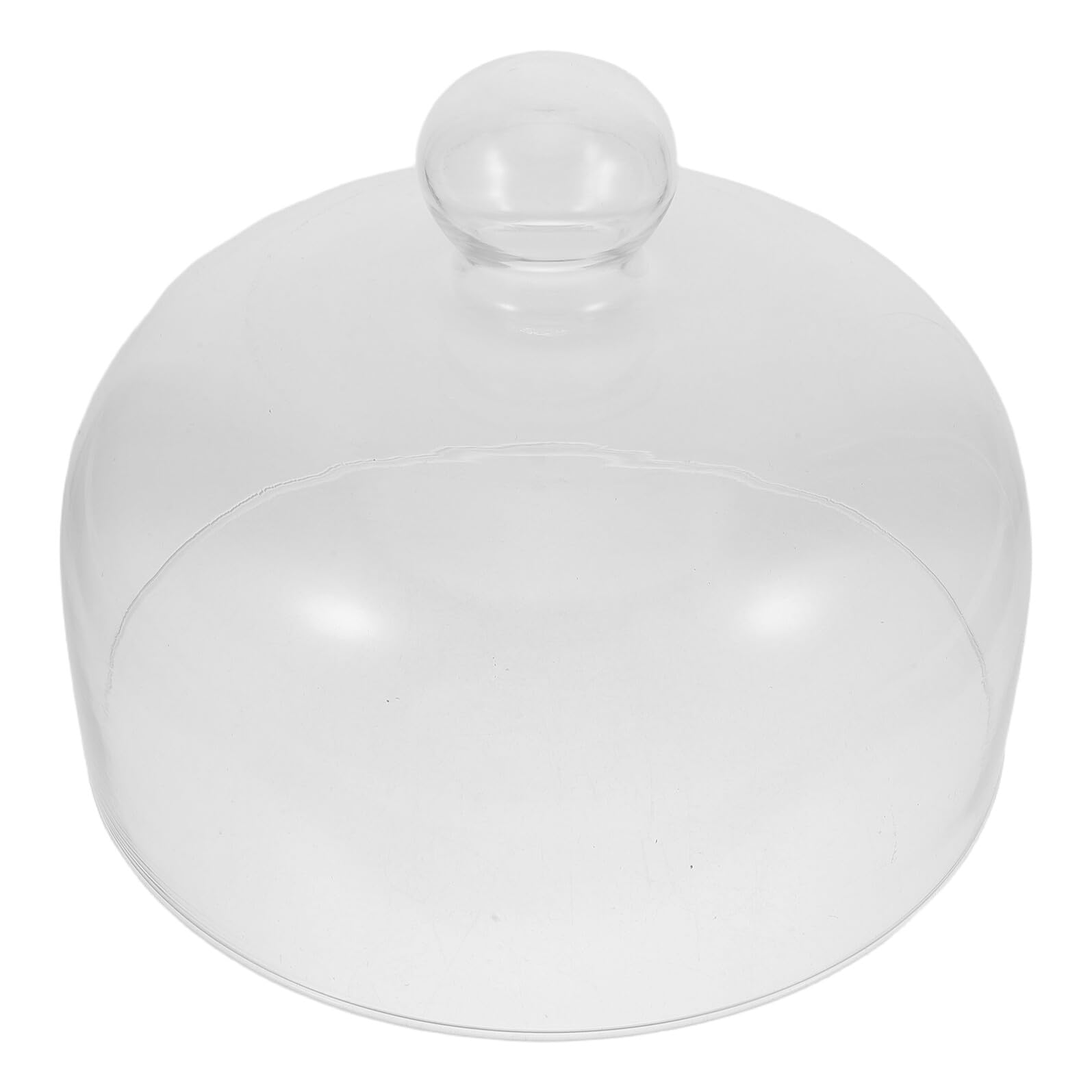 Couvercle à Gâteau en Verre Dôme Transparent, Poignée Ronde, 1 Pièce