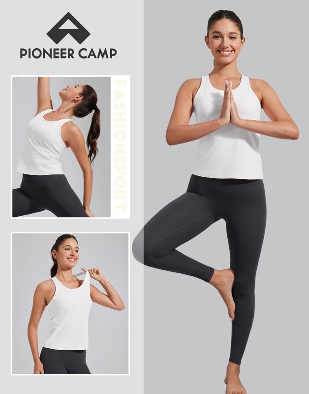 Pioneer Camp Top sportivo da donna con reggiseno integrato, traspirante, per donna, sportivo, fitness, comoda canotta yoga, top sportivo per palestra e allenamento
