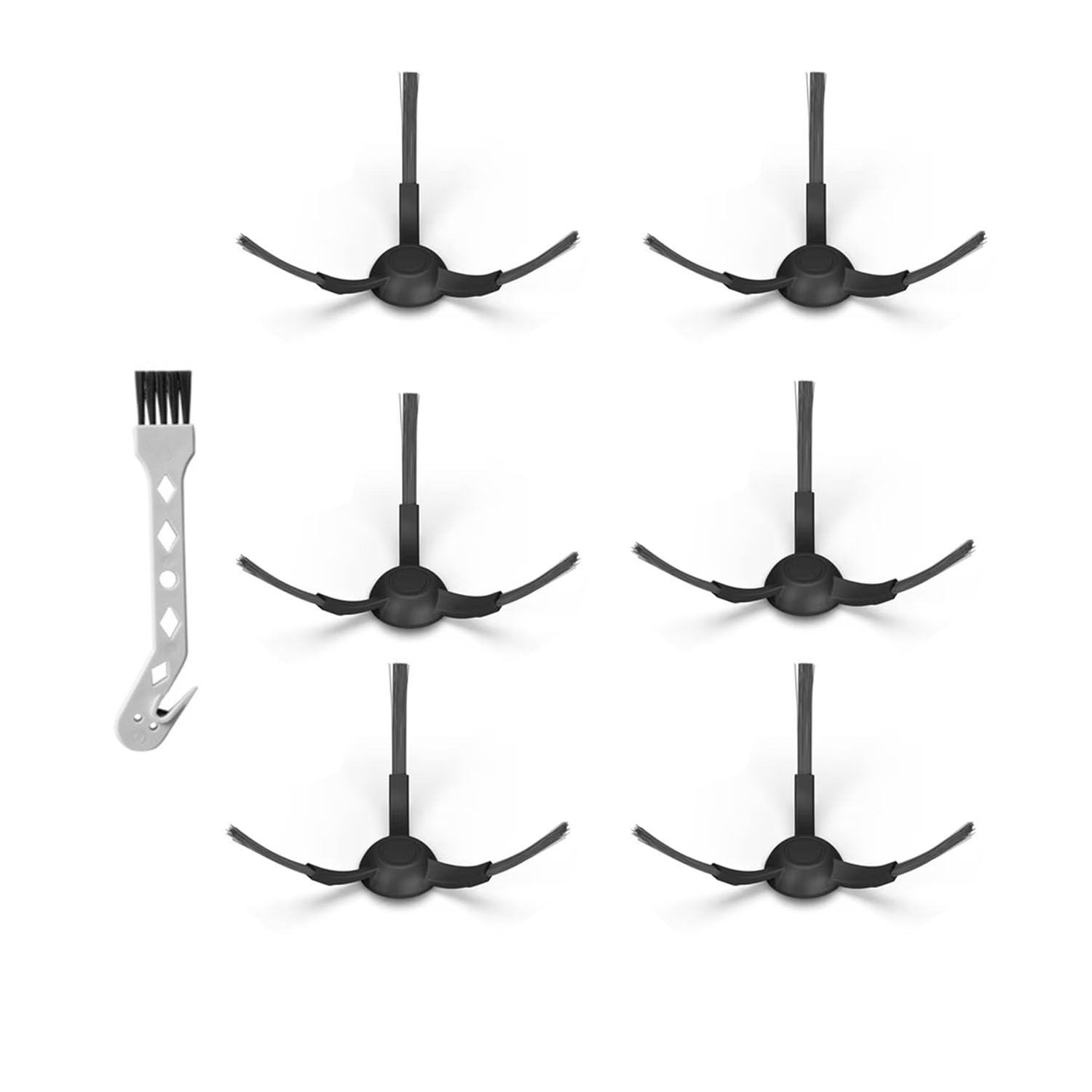 TsuFantisi RCV 3 Robot Vacuum Cleaner Side Brush Set, 6 Pack, Compatible with Kärcher RCV 3, Easy to Install, Deep Cleaning, Replace Every 3-4 Months