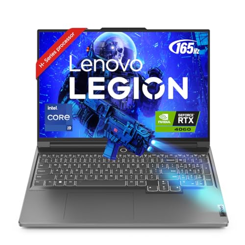 Image of Lenovo Legion Slim 7 Intel Core i9-13900H 16 inch (40.64cm) 3.2K IPS 165Hz 430Nits Gaming Laptop (16GB /1TB SSD /Win 11 /Office 2021 /NVIDIA RTX 4060 8GB /Alexa /3 Month Game Pass /Storm Grey /2Kg),82Y3007QIN
