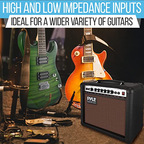 Pyleusa Portable Electric Guitar Amplifier, 30 Watt Power, 8 Inch High-Definition Speaker, Bass, Dual Inputs, Overdrive, Digital Delay, Amp Control Volume, Eq For Beginner And Advance Practice #TOP7