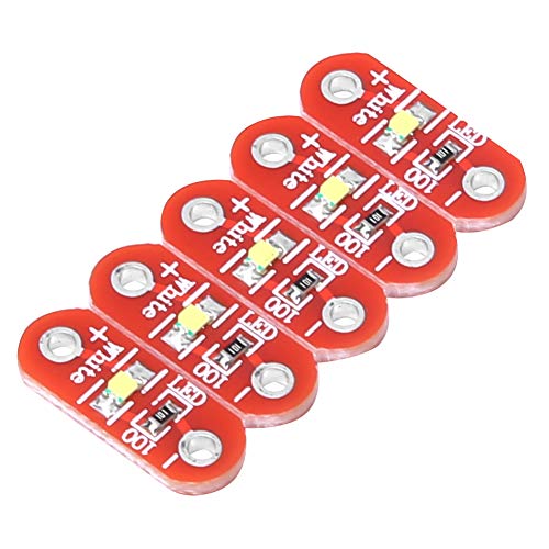 50Pcs LED Module, 3-5V Jewel LED White LED DIY Kit Microcontroller Board Wearable Surface Mounted