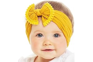 Baby Girl Headband - Yellow Bow Charm