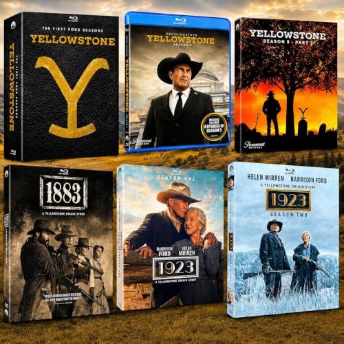 Yellowstone The Complete Saga 2026 Blu-ray Collection - Yellowstone Complete Series Season 1-5, 1883: A Yellowstone Origin Story and 1923: A Yellowstone Origin Story Blu-ray Collection - Complete Seasons One and Two