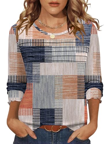 LOMON Women Long Sleeve Blouses Dressy Casual Crewneck Tops Pleated Tunic Shirts 2025 Loose Fashion Clothes