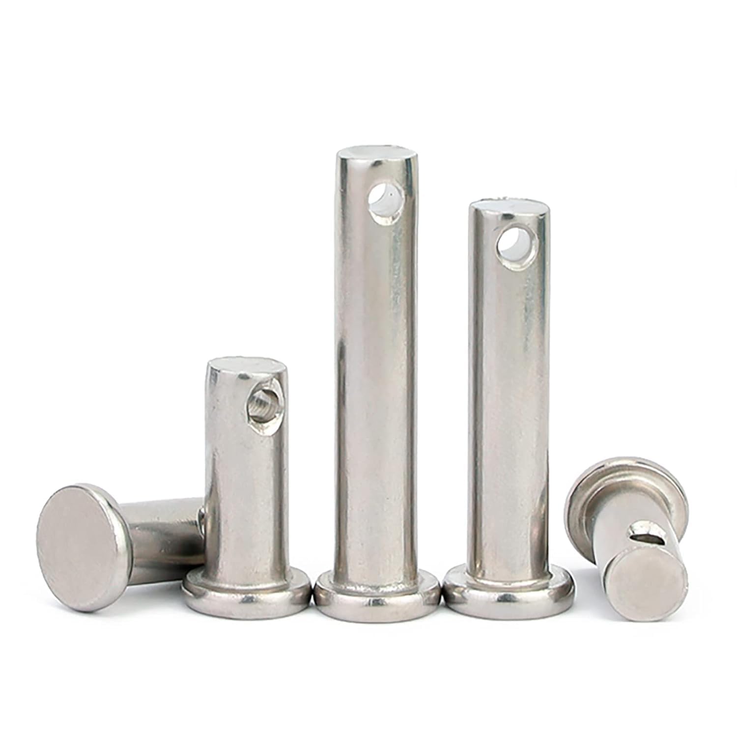 Goupille cylindrique à tête Plate, Trou de positionnement, goupille Fendue Assortie, Bride métrique, Fixation Machine en Acier Inoxydable(M18 x 90mm)