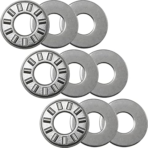 MEETOOT 3 Sets Thrust Needle Roller Bearings NTA512+2TRA Thrust Needle Roller Bearing with Two Washers Cover
