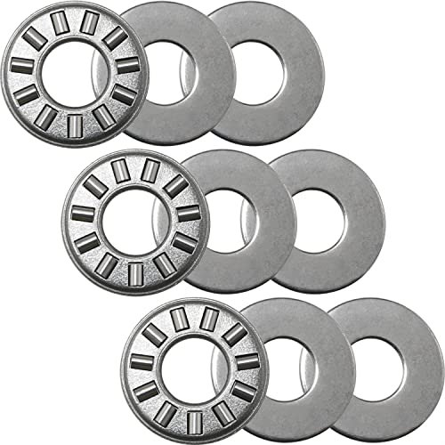 MEETOOT 3 Sets Druck-Nadellager NTA512+2TRA Druck-Nadellager mit zwei Unterlegscheiben Cover