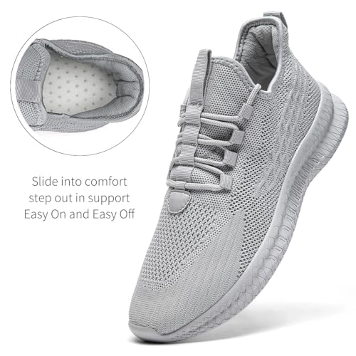 Image of Mens Slip On Walking Shoes Sneakers Running Shoes Trainers Athletic Gym Fitness Sport Shoes Non Slip Breathable Mesh Workout Fashion Breathable Comfortable