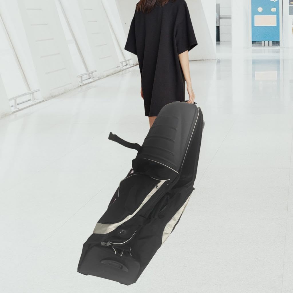Travel Bag for Golf with Fixed Buckle and Handles, Suitable for Air Travel, Argent