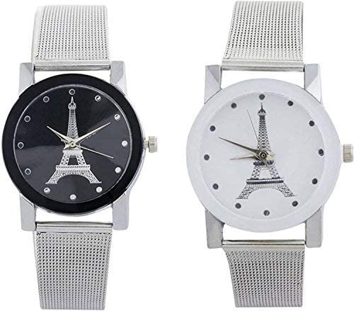 ADNOCK New Latest White & Black Analogue White Chain Eiffel Tower Watch for Women & Girls Pack of 2 (B0BN8FPMCQ) Amazon Price History, Amazon Price Tracker