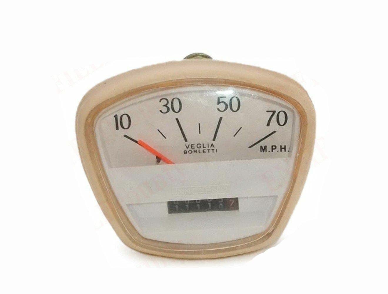 AEspares Lambretta Speedometer 70Mph White Face Veglia Borletti Speedo SX TV Special