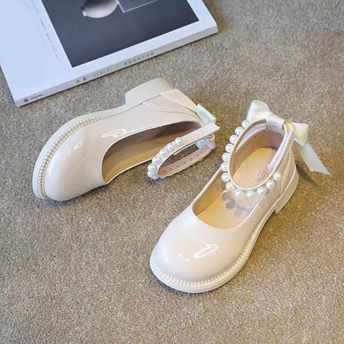 IWIHMIV Toddler Girls Dress Shoes Lightweight Non Slip School Shoes for Toddler Girls Low Heels Ankle Strap Mary Jane Shoes3