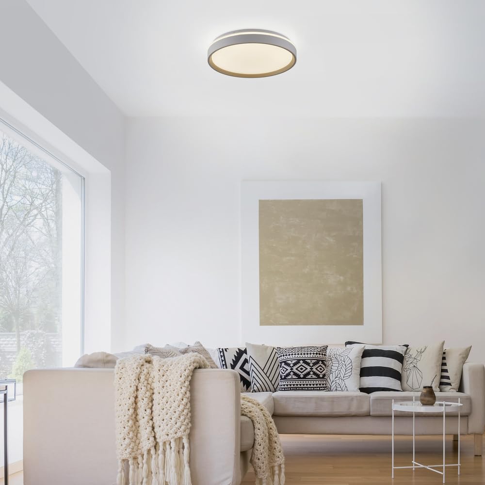 Just Light. LED Deckenleuchte CCT Lichtwechsel dimmbar Fernbedienung