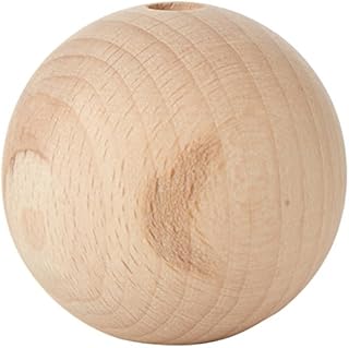 Efco 1401550 Balls untreated Wood with Hole 50 mm ø 8 mm 2 pcs , Brown