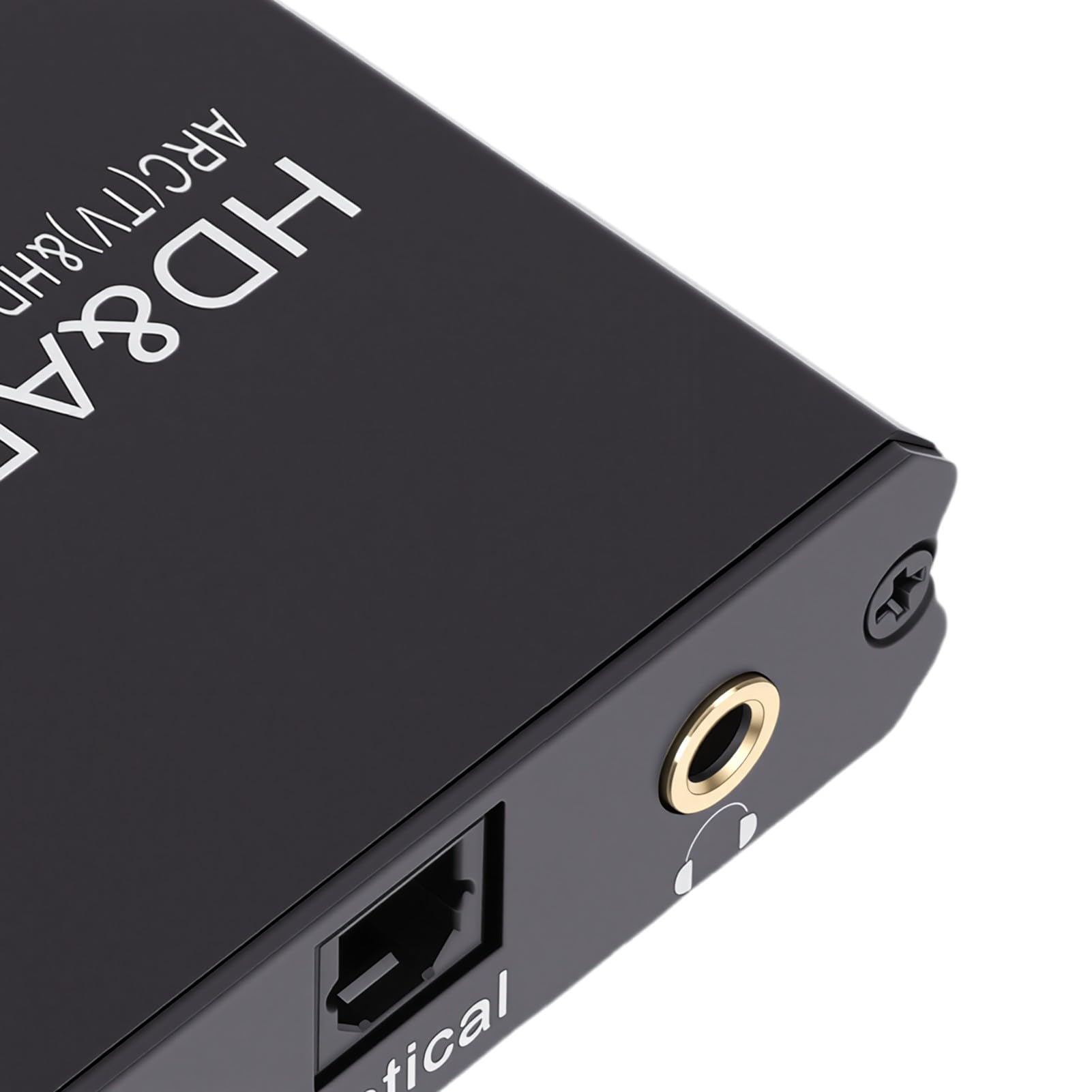 Sxhlseller Extractor de Audio 4K 60Hz HDMI ARC con óptico y 3,5 Mm para TV | Muestreo de 192 kHz, carcasa de aleación de aluminio, alimentación tipo C, control remoto de volumen del televisor, modo de