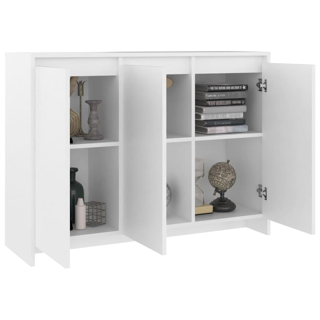 Credenza Bianca 88x30x65 Cm In Truciolato