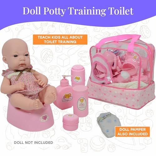 The New York Doll Collection Baby Doll Feeding & Caring Accessory Set in Zippered Carrying Case