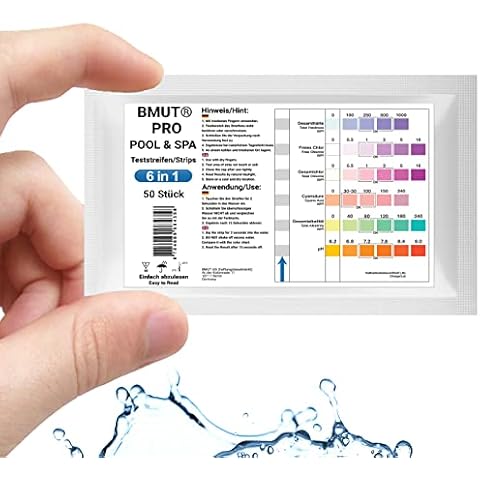 50x Pool Test 6in1 Whirlpool Wassertester Teststreifen Chlor pH Werte Testpapier Cover