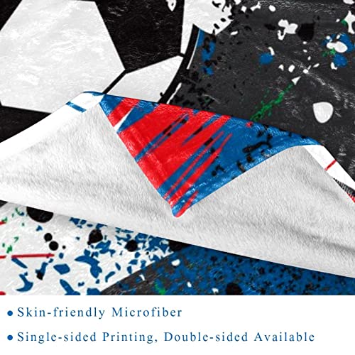 Couverture polaire microfibre Splash 150x200 cm douce pour lit et canapé