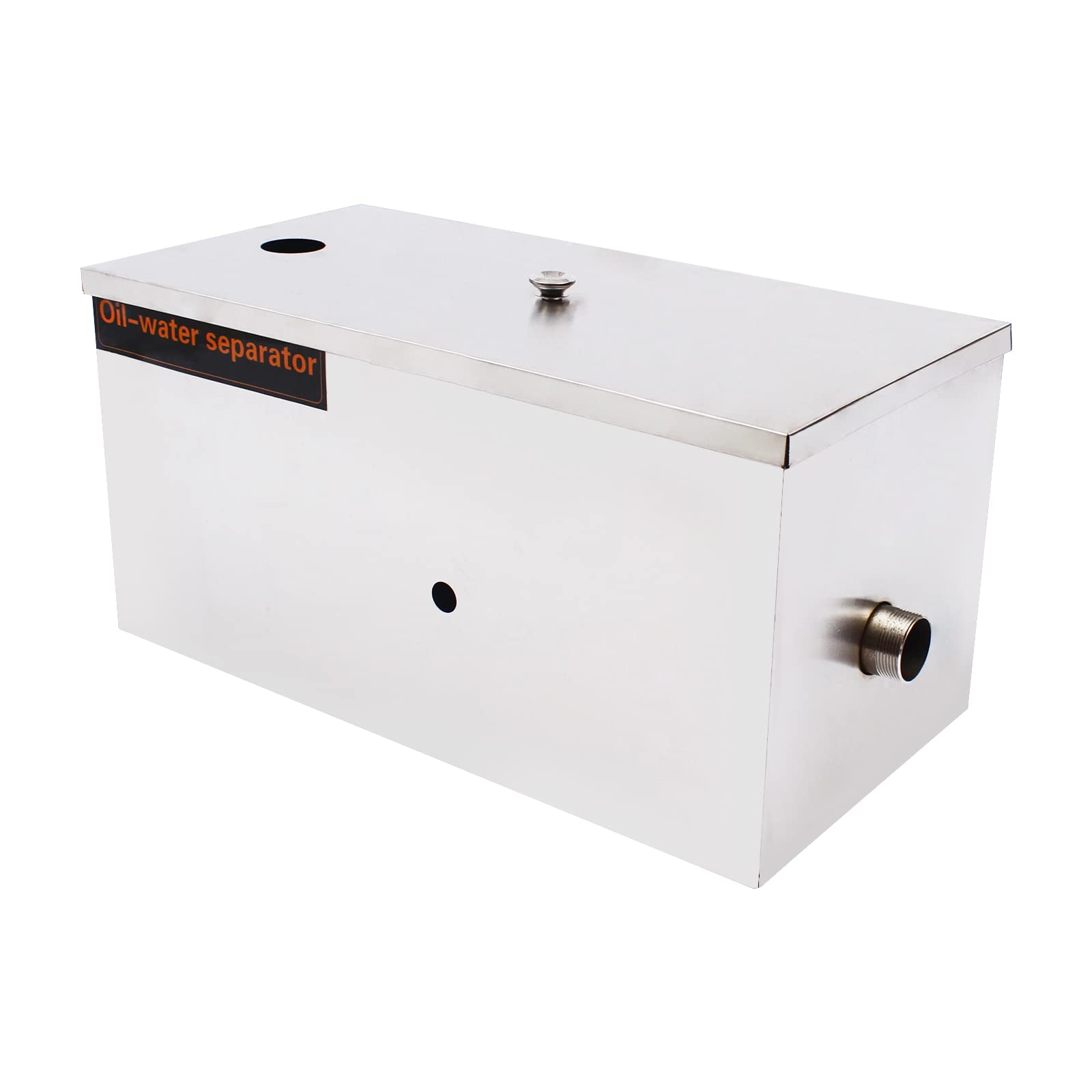 Separador de grasa debajo del fregadero Separador de grasa de acero inoxidable separador de grasa comercial para separar aceite y agua plata 60 x 30 x 30 cm