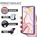 Aroepurt Case Compatible for Mobicell Mx1 Phone Case Flip Cover [with Tempered Glass Screen Protector][RFID Blocking][Gold Glitter+Luminous] LPT-FDL