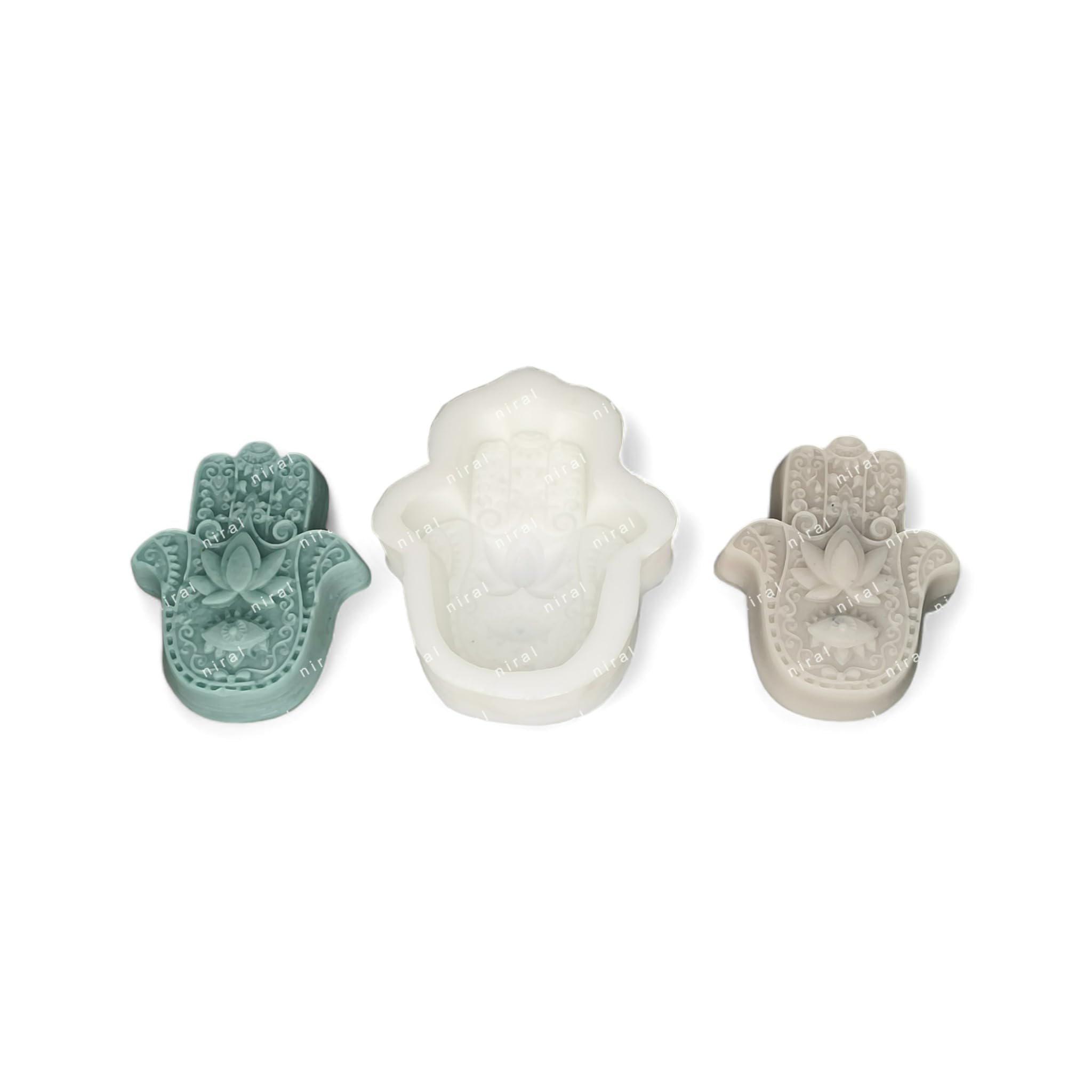 Niral Industries Hamsa Hand Silicone Candle Mould-image-36