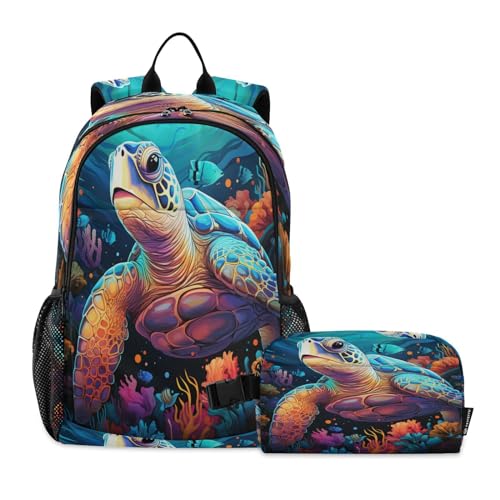 Sac à dos tortue de mer résistant pour éviter le mal de dos enfant