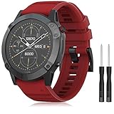 【Kompatible Modelle】: Das Garmin Fenix ​​6X / Fenix ​​6X Pro/Fenix ​​3 / Fenix ​​3 HR / Fenix ​​5X / Fenix ​​5X Plus Armband ist aus hochwertigem, haltbarem, wasserdichtem weichem Silikon. Hypoallergene Metallteile bestehen aus Edelstahl ohne Nickel. (NICHT FÜR FENIX 5 / FENIX 5S !!!)