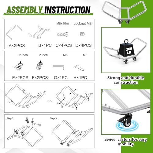 BBTO Gymnastics Cheer Mat Transporter Dolly for Heavy Duty Wrestling Mat Roller Cart by BBTO - Image 5
