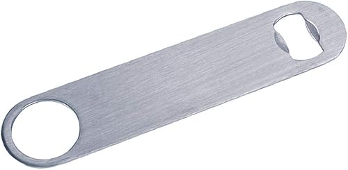 Miniatura 1 de Abrebotellas plano, hoja de barra de acero inoxidable resistente de 7 pulgadas, abridor de velocidad, abrebotellas de cerveza de calidad comercial