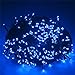 lychee® Solar Powered String Light 55ft 17m 100 LED Solar Fairy Light String for Garden,Outdoor,Home,Christmas Party (17m 100Leds, Blue)