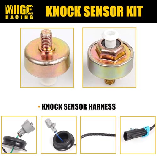 muge racing Dual Knock Sensors and Intake Manifold Gaskets Set with Wiring Harness Kit Compatible with Chevy GM LS1 LS6 LQ9 4.8L 5.3L 6.0L 8.1L Engine, Replace# 12589867 12601822 213-3521 by muge racing - Image 5