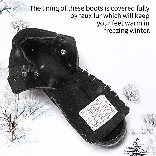 Shupua Women's Ankle Boots Winter Snow boots Fur Lined Warm Booties Girls Snow boot Lace Up Ankle boot4