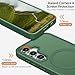 Rayboen for Magnetic Samsung Galaxy S23 FE Case, [Compatible with Magsafe] [Translucent Frosted Hard Back] [Soft Silicon Edge] Slim Fit Shockproof Phone Cover for Samsung S23 FE, Matte Green
