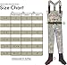 LONECONE Kids' Fishing Waders, Boot Foot Chest Waders in Warm Camo Neoprene or Breathable Poly-Nylon, Grey w/Trout Print, 6/7
