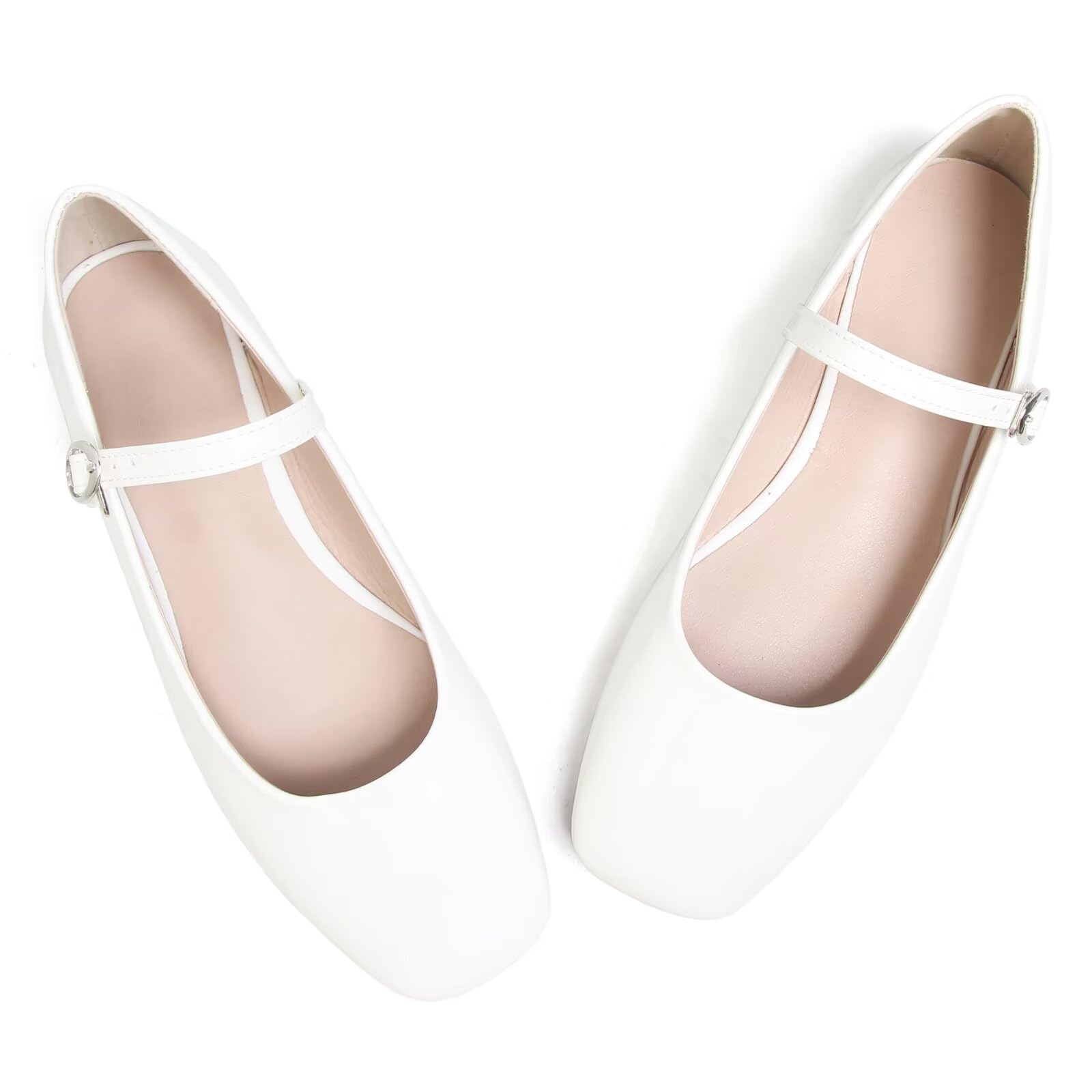 LUXINYU Women's Slip on Flats,Classy Round Toe Solid Classic Mary Jane Ballet Dance Shoes Soft Comfortable PU Flat Shoes