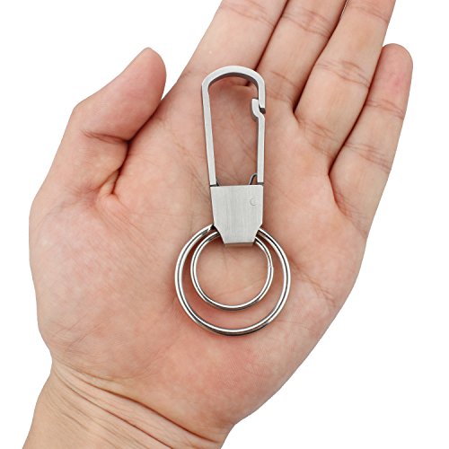 Wisdompro Keychain, Stainless Steel Key Clip And 8 Inch Wallet Chain Pocket Keychain With Keyrings And Lobster Clasp For Keys, Belt Loop, Wallet, Pants, Jeans And Handbag - Silver #TOP2