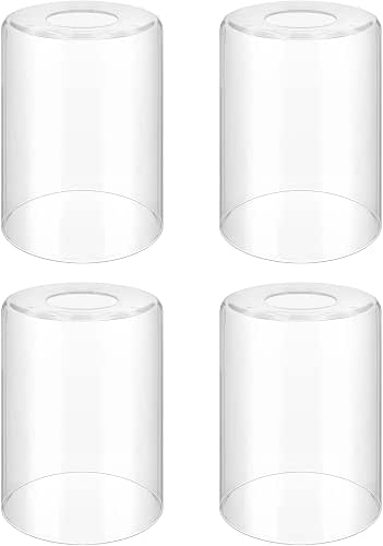 Licperron Clear Glass Lamp Shade Replacement 4 Pack,5.5inch High, 3.9inch