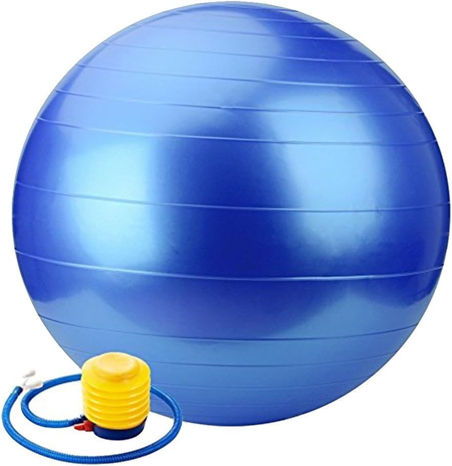 Yoga Mat Set - 180 x 60cm Long 1cm Non-Slip Comfort Foam Mat, 65cm Exercise Ball With Pump, 33cm Foam Roller for Beginners