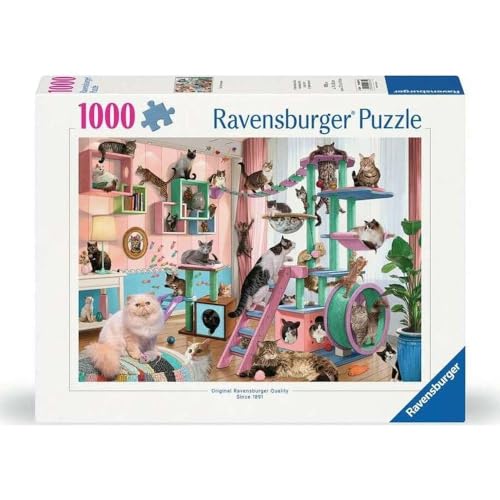 Rompecabezas Ravensburger Cat Tree Heaven de 1000 piezas para adultos - 12000875 - Troquelado artesanal, fabricado en Alemania, todas las piezas encajan perfectamente miniatura 1