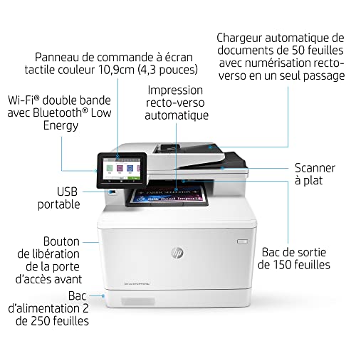 Image of HP Color LaserJet Pro Multifunction M479fdn Laser Printer with One-Year, Next-Business Day, Onsite Warranty (W1A79A)