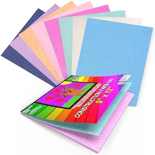 Miniatura 1 de Papel de construcción (paquete de 3), libro de papel de construcción, 9 x 12 pulgadas, papel de construcción de colores surtidos, papel de
